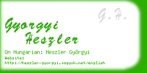 gyorgyi heszler business card