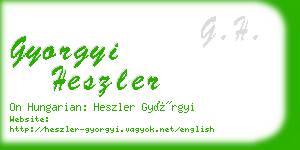 gyorgyi heszler business card